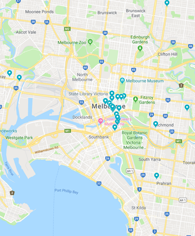 map of the perfect in melbourne